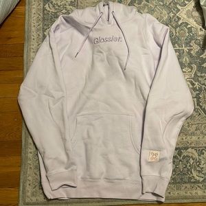 Glossier Embroidered Lavender Hoodie